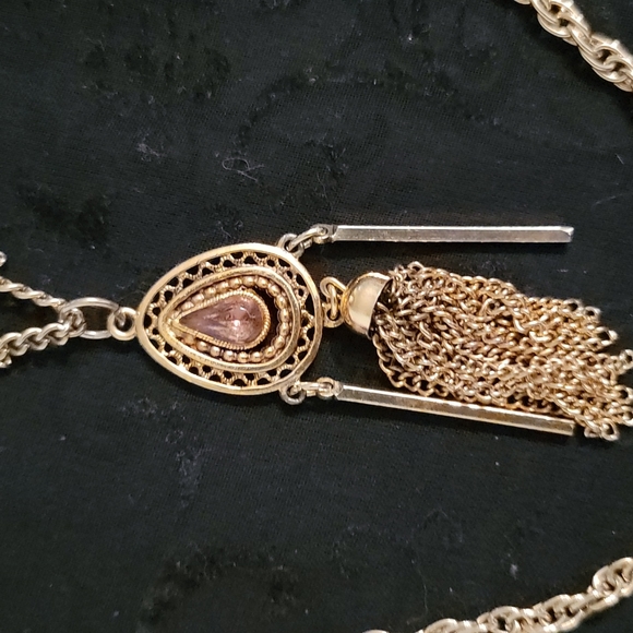 3 Strand Multi-level Necklace - Picture 3 of 4